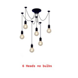 Ceiling Lights DIY Art Spider Ceiling Lamp Fixture Light Hanging Nordic Retro Edison Bulb Light Vintage Loft Antique hanging