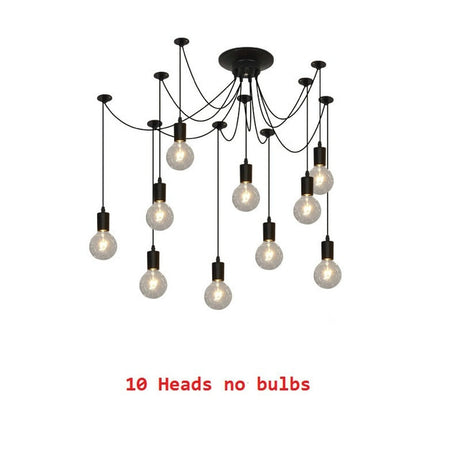 Ceiling Lights DIY Art Spider Ceiling Lamp Fixture Light Hanging Nordic Retro Edison Bulb Light Vintage Loft Antique hanging