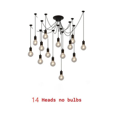 Ceiling Lights DIY Art Spider Ceiling Lamp Fixture Light Hanging Nordic Retro Edison Bulb Light Vintage Loft Antique hanging