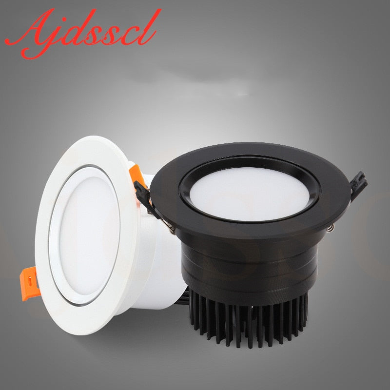 Downlight LED COB Spotlight Dimmable Ceiling lamp AC110V-220V 3W 5W 7W 9W 12W 15W recessed downlights round led panel light