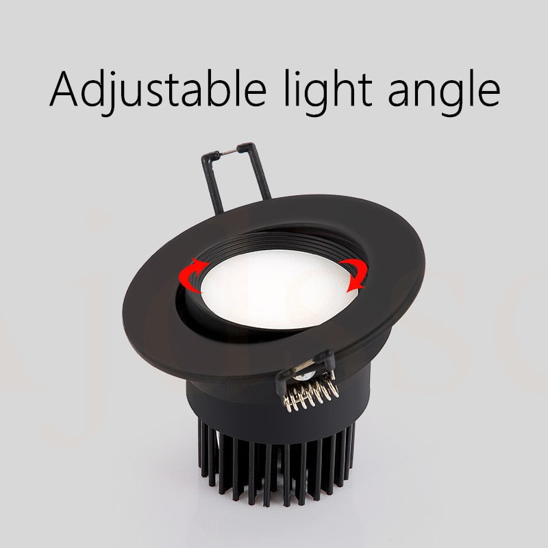 Downlight LED COB Spotlight Dimmable Ceiling lamp AC110V-220V 3W 5W 7W 9W 12W 15W recessed downlights round led panel light