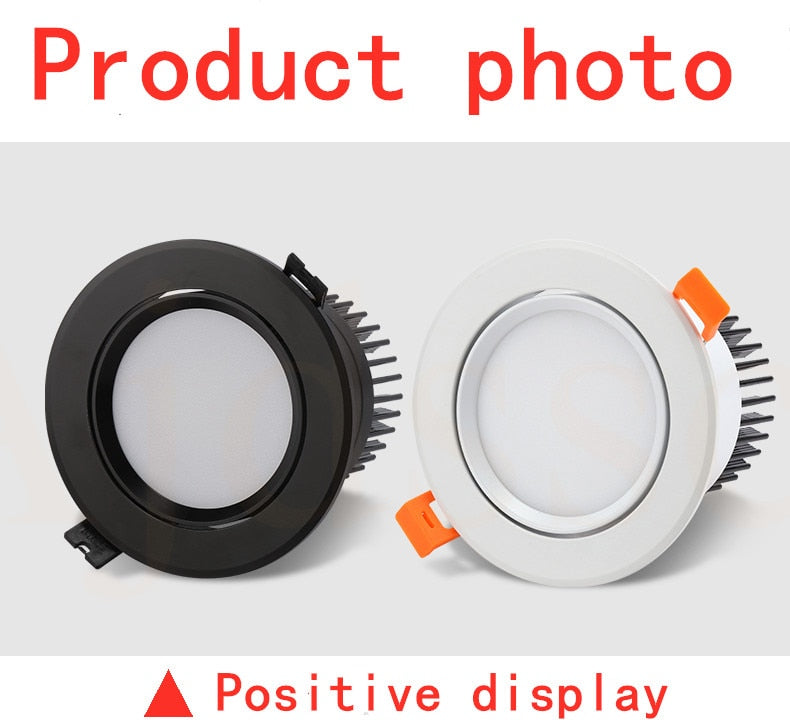 Downlight LED COB Spotlight Dimmable Ceiling lamp AC110V-220V 3W 5W 7W 9W 12W 15W recessed downlights round led panel light