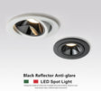 New Anti-glare LED Recessed Downlight Dimmable 7W 12W LED Ceiling Spot Light 3000K/4000K/6000K Angle Adjust Spot Lamp