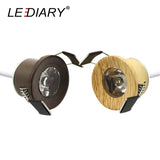 LEDIARY Silvery/Black/White/Golden Mini LED Downlights 1.5W 27mm 100V-240V Jewelry Display Ceiling Recessed Cabinet Spot Lamp