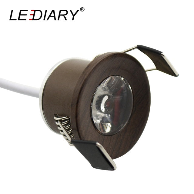 LEDIARY Silvery/Black/White/Golden Mini LED Downlights 1.5W 27mm 100V-240V Jewelry Display Ceiling Recessed Cabinet Spot Lamp