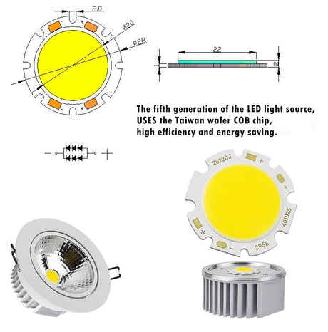 LED Downlight  Super Bright Recessed LED SPOT Dimmable COB 3W 5W 7W 12W LED Spot light LED decoration Ceiling Lamp AC/DC 12V