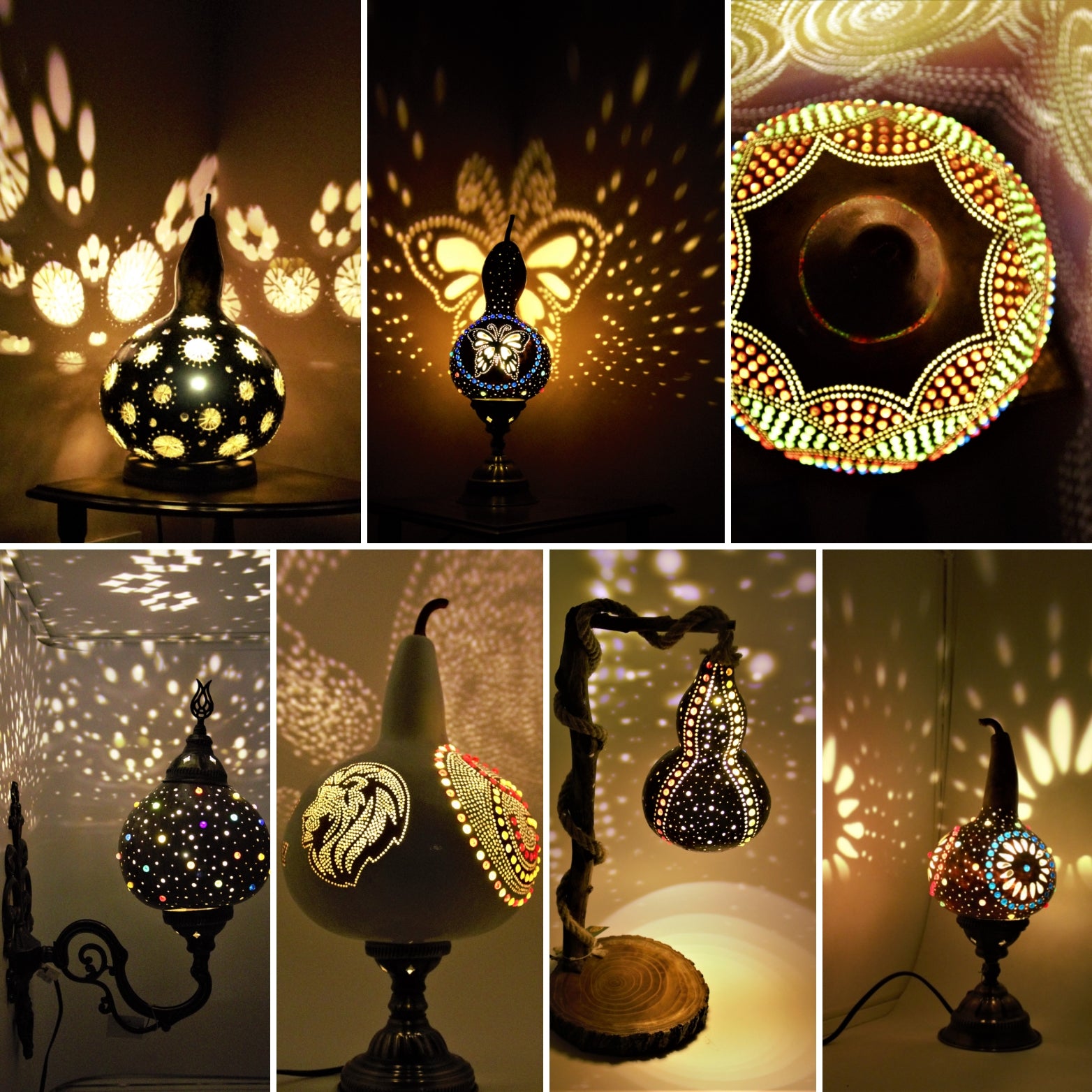 Ottoman Style Lampshad Night Lamp High Quality Material Gourd Table Handmade Cover Desk Lights For Bedroom Study Homereading