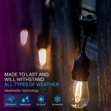 Waterproof Heavy Duty Outdoor RGB LED String lights Connectable Festoon for Party Garden Christmas Holiday Garland Cafe