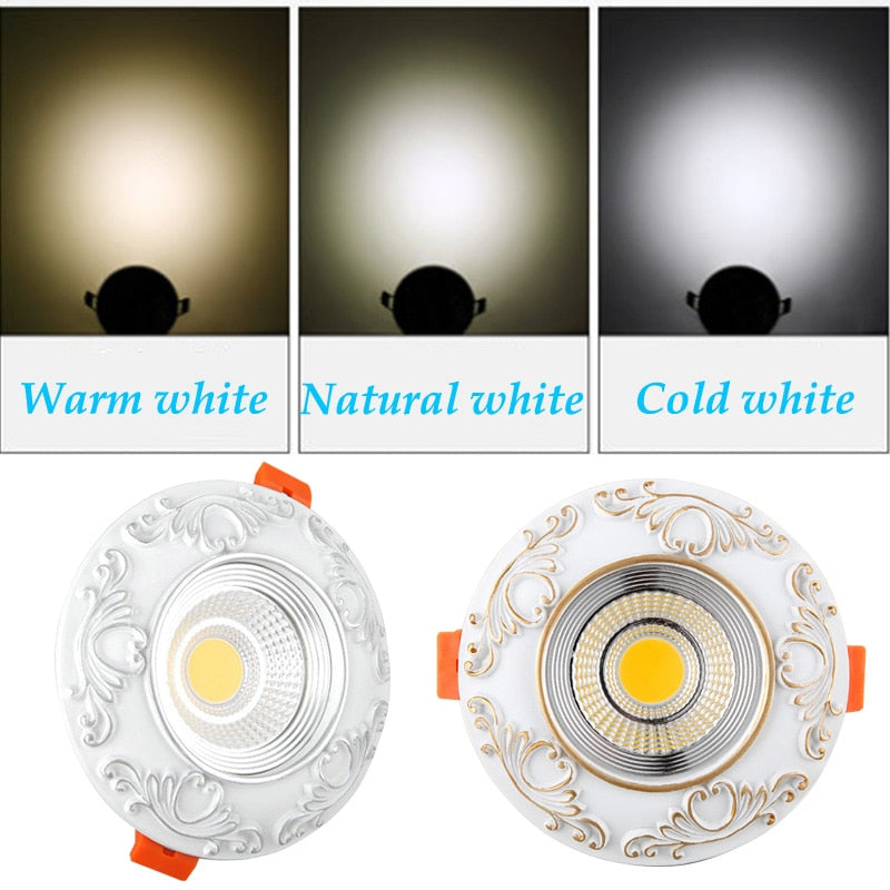 Dimmable LED Downlight 7W 9W Spot LED DownLights Dimmable cob LED Spot Recessed down lights for living room 110v 220v