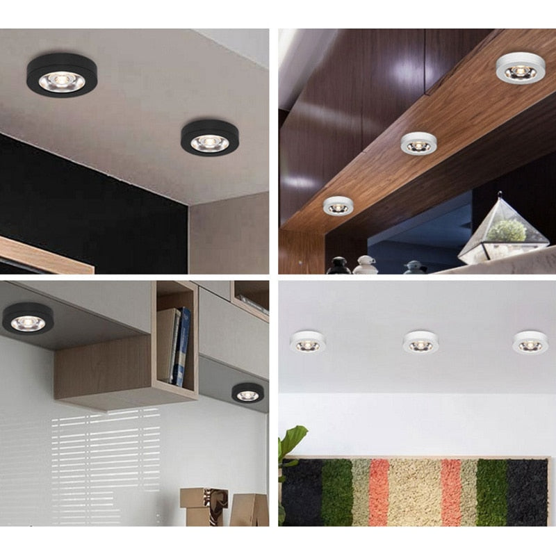 LED COB Downlight 3W 5W 7W 9W 12W 4PCS  Round Surface mount Lamp AC220V 230V Led Bulb Bedroom Kitchen Indoor LED Spot Lighting