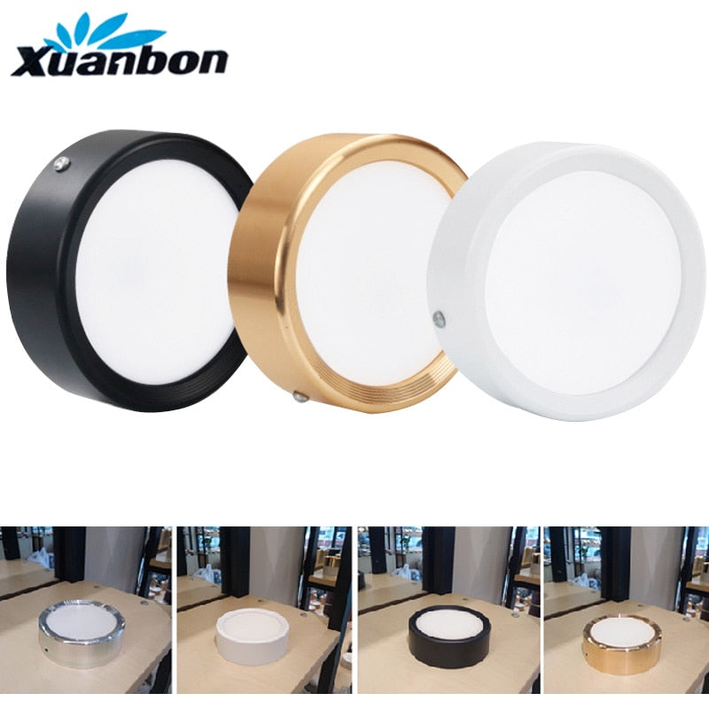 Ultra-thin led downlight 4 Colors 3W 5W 7W 9W 12W 15W 20W Surface Mounted AC220V LED spot lighting Led ceiling lamp Home Decor