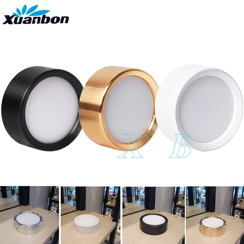 Ultra-thin led downlight 4 Colors 3W 5W 7W 9W 12W 15W 20W Surface Mounted AC220V LED spot lighting Led ceiling lamp Home Decor