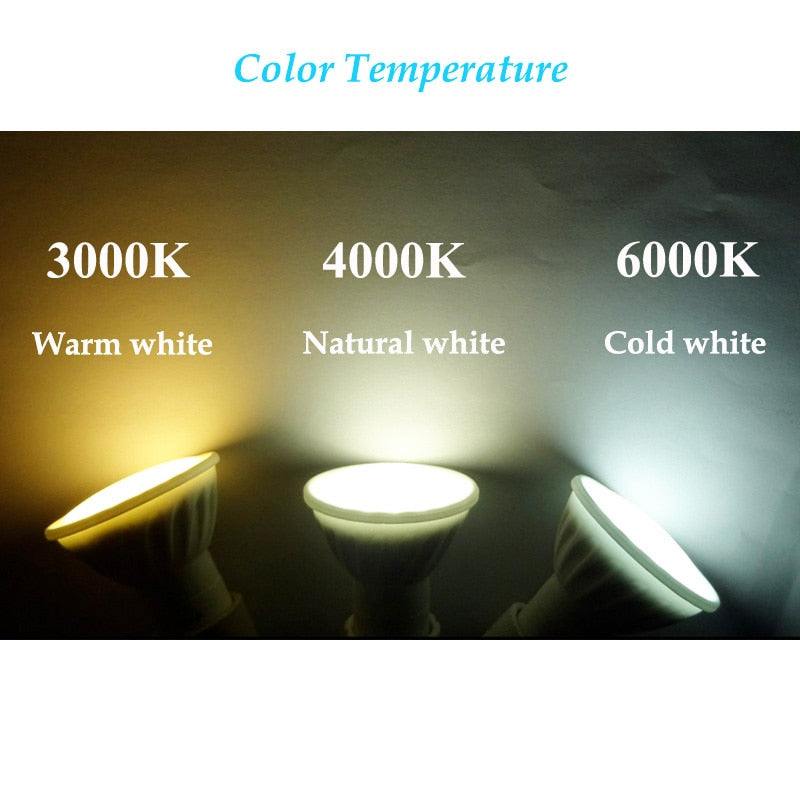 Dimmable GU10 GU5.3 AC110V 220V Led Spotlights MR16 DC12V Bulbs Indoor Lamps 3W 5W DownLights Aluminum+pc 3000K 4000K 6000K