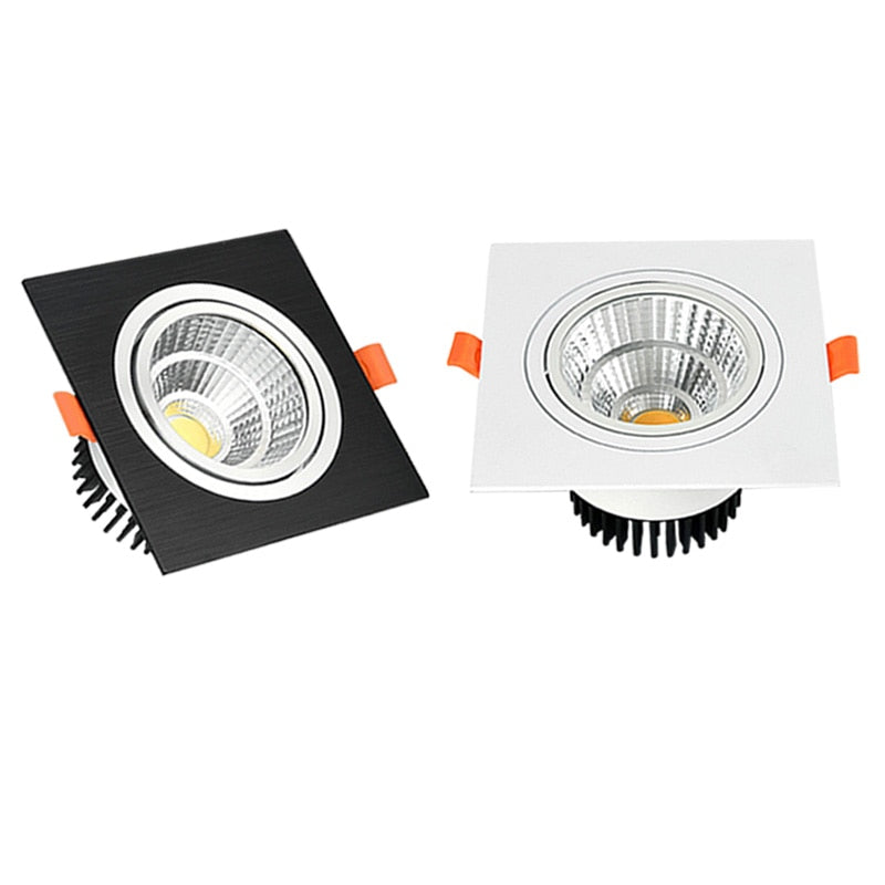 Square cob Dimmable  5w 7w 9w Led downlight light Ceiling Spot Light AC85-265V ceiling recessed Lights Indoor Lighting