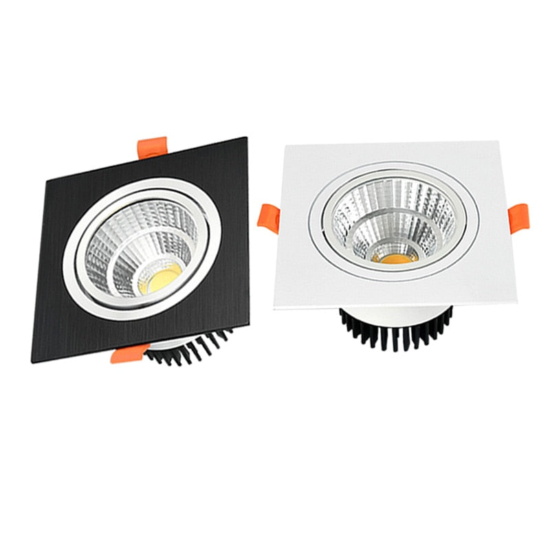 Square cob Dimmable  5w 7w 9w Led downlight light Ceiling Spot Light AC85-265V ceiling recessed Lights Indoor Lighting