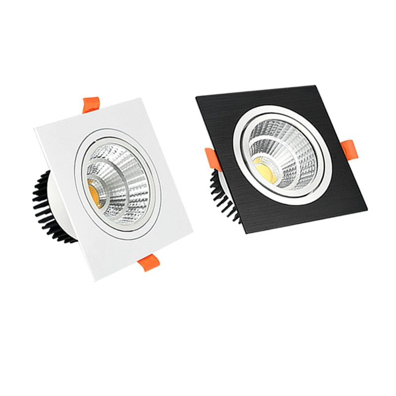 Square cob Dimmable  5w 7w 9w Led downlight light Ceiling Spot Light AC85-265V ceiling recessed Lights Indoor Lighting