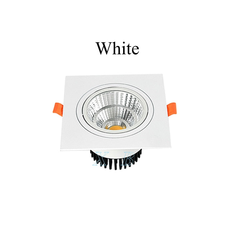 Square cob Dimmable  5w 7w 9w Led downlight light Ceiling Spot Light AC85-265V ceiling recessed Lights Indoor Lighting
