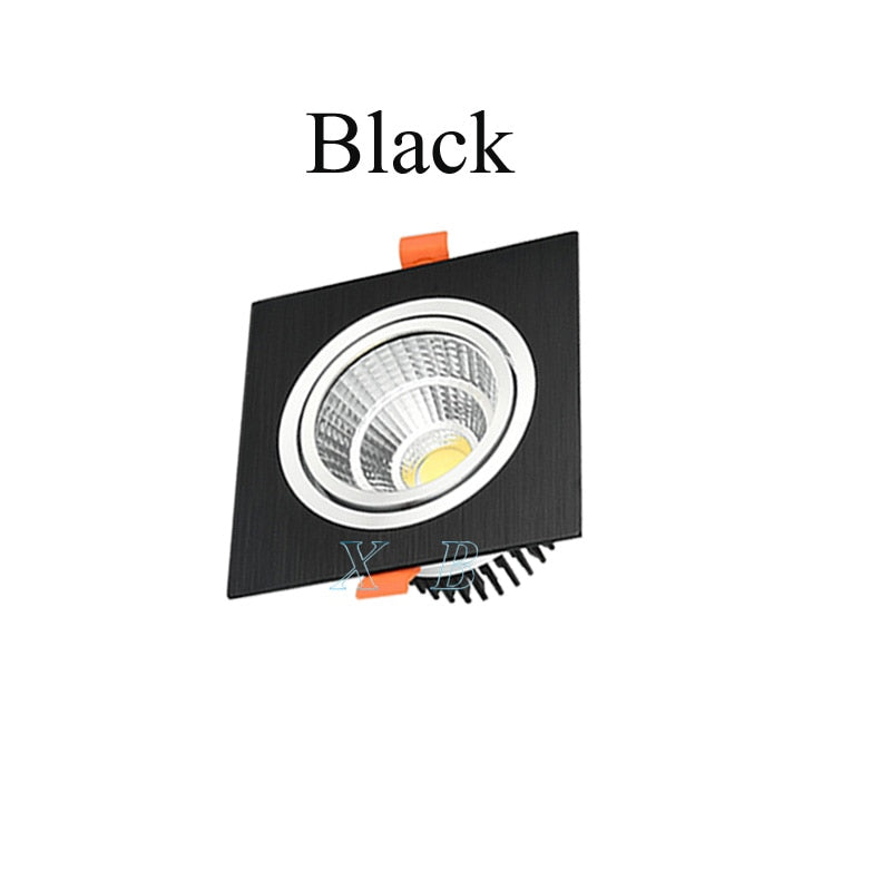 Square cob Dimmable  5w 7w 9w Led downlight light Ceiling Spot Light AC85-265V ceiling recessed Lights Indoor Lighting