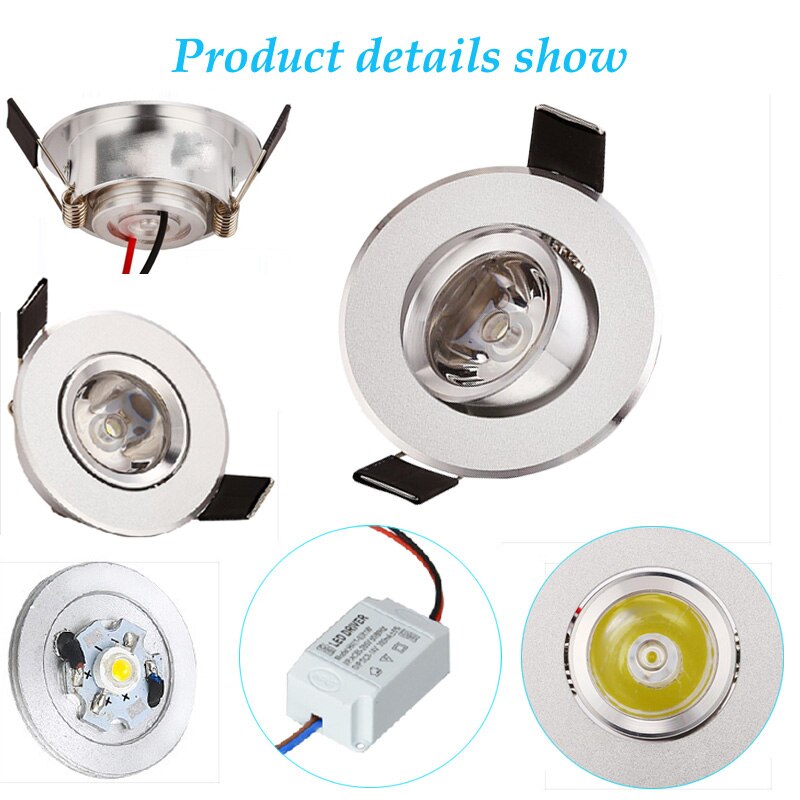Dimmable Recessed Mini Spotlight Lamp 4PCS 1W 3W Ceiling Mounted LED Downlight Ceiling Light For Counter Showcase Indoorlights