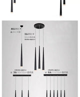 Led long downlight chandelier individual creativity modern dining room chandelier stair light kitchen chandelier bar Chandelier