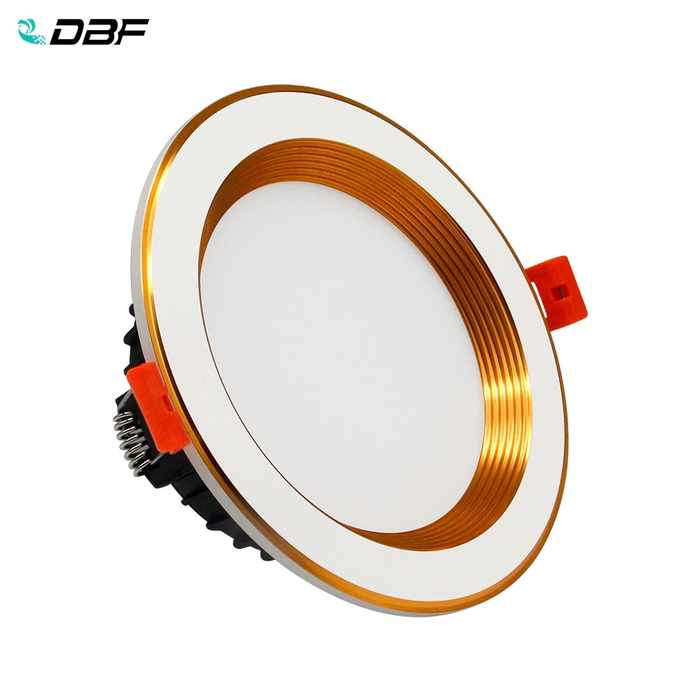 DBF Super Bright 5730 SMD LED Downlight Dimmable 7W 10W 12W Ceiling Lamp with AC 110V 220V LED Transformer for Living room