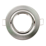 Round Nickel Recessed LED Ceiling Light Adjustable Frame MR16 GU10 Bulb Fixture Downlight Holder