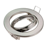 Round Nickel Recessed LED Ceiling Light Adjustable Frame MR16 GU10 Bulb Fixture Downlight Holder