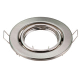 Round Nickel Recessed LED Ceiling Light Adjustable Frame MR16 GU10 Bulb Fixture Downlight Holder
