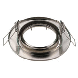 Round Nickel Recessed LED Ceiling Light Adjustable Frame MR16 GU10 Bulb Fixture Downlight Holder
