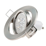 Round Nickel Recessed LED Ceiling Light Adjustable Frame MR16 GU10 Bulb Fixture Downlight Holder
