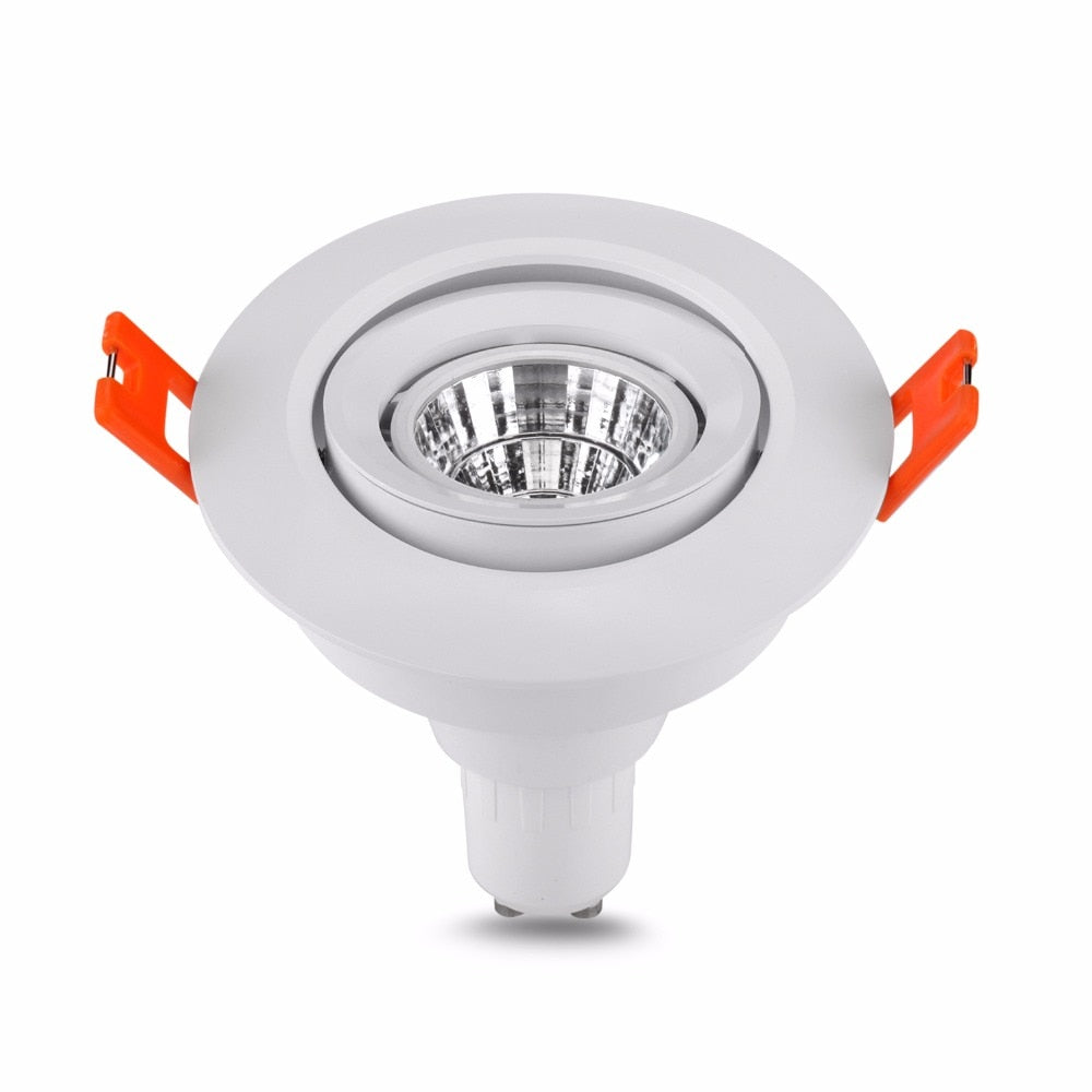 Led Downlight 2pcs Frame GU10 MR16 Halogen Led Spot Light Fixtures White Black Silver For Home