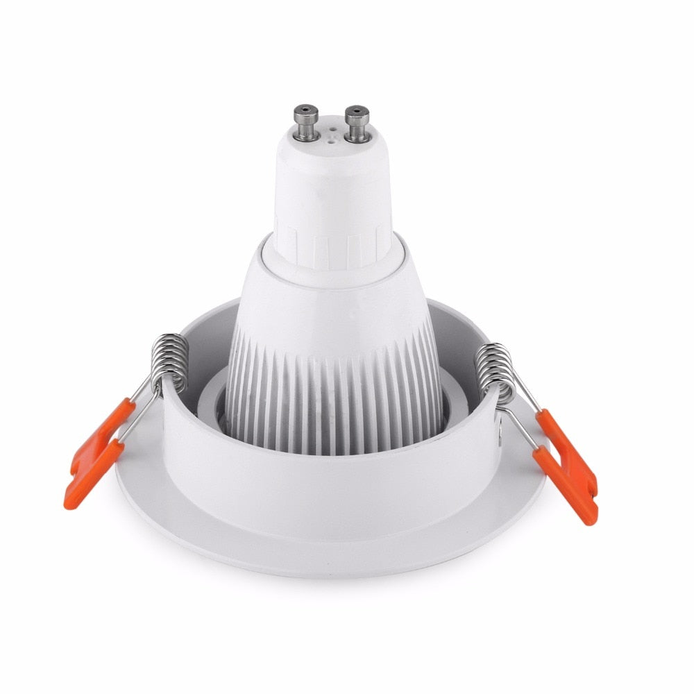 Led Downlight 2pcs Frame GU10 MR16 Halogen Led Spot Light Fixtures White Black Silver For Home