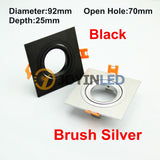 Led Downlight 2pcs Frame GU10 MR16 Halogen Led Spot Light Fixtures White Black Silver For Home