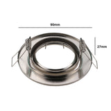 Round Nickel Recessed LED Ceiling Light Adjustable Frame MR16 GU10 Bulb Fixture Downlight Holder