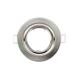 Round Nickel Recessed LED Ceiling Light Adjustable Frame MR16 GU10 Bulb Fixture Downlight Holder
