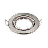Round Nickel Recessed LED Ceiling Light Adjustable Frame MR16 GU10 Bulb Fixture Downlight Holder