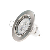 Round Nickel Recessed LED Ceiling Light Adjustable Frame MR16 GU10 Bulb Fixture Downlight Holder