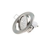 Round Nickel Recessed LED Ceiling Light Adjustable Frame MR16 GU10 Bulb Fixture Downlight Holder