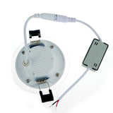 Dimmable LED Panel Downlight 6W 12W 18W Round Glass Ceiling Recessed Lights SMD 5730 Warm Cold White LED Panel Light AC85-265V