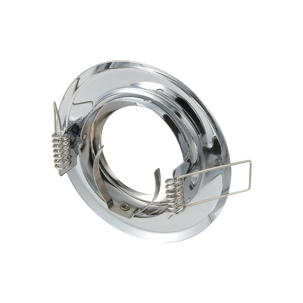 LED downlight GU10 MR16 round Chrome led spot light ceiling fixture trim ring fittings frame led Bulb Fixture Downlight Holder