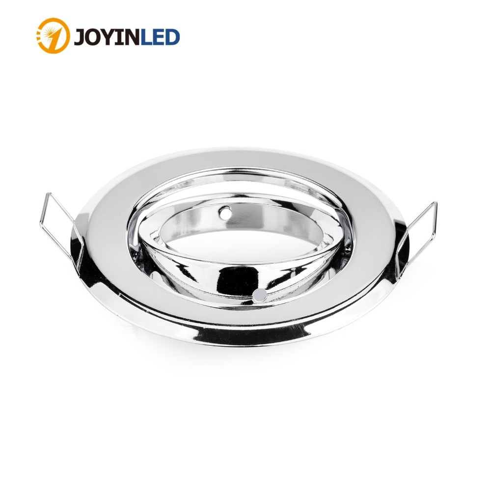 LED downlight GU10 MR16 round Chrome led spot light ceiling fixture trim ring fittings frame led Bulb Fixture Downlight Holder