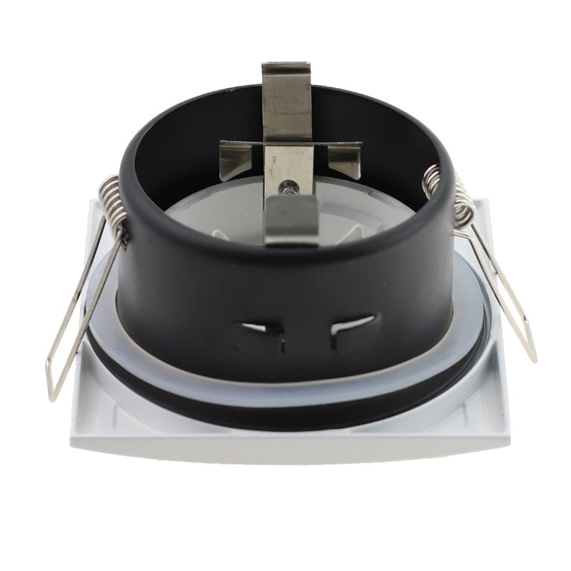 GU10 MR16 Fitting White Spot Light Shower Recessed Kit Downlight Frame Bathroom IP65 Round