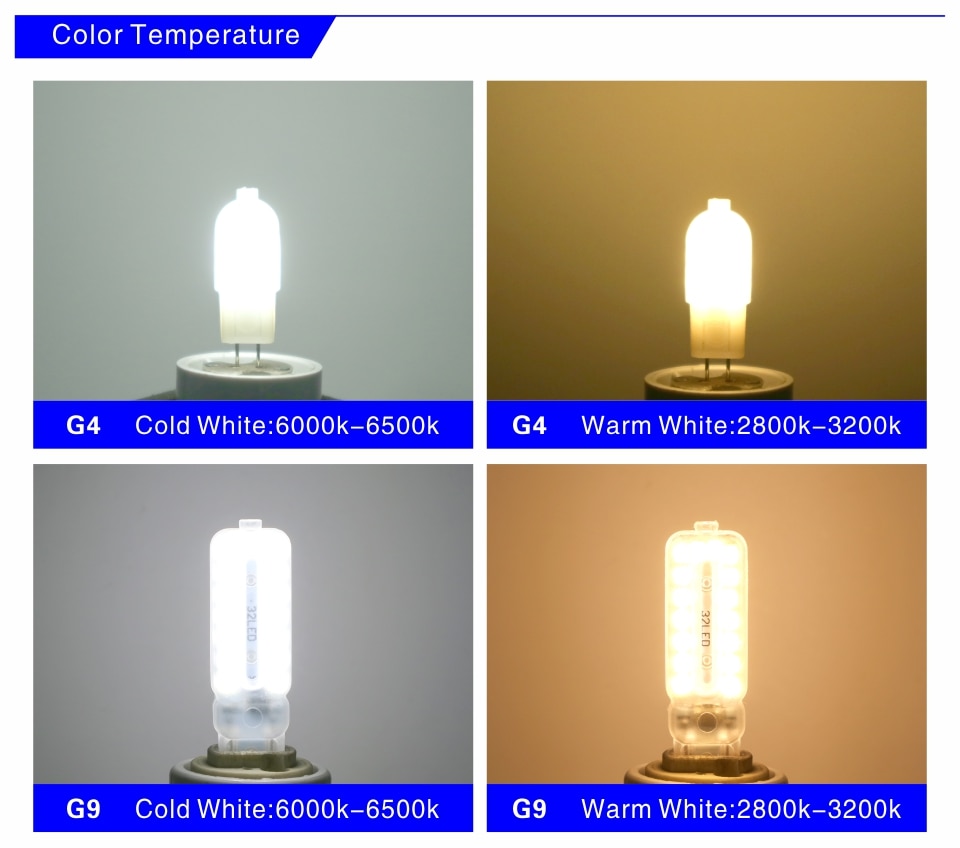LED Bulb 3W 5W G4 G9 5pcs/lot Light Bulb AC 220V DC 12V LED Lamp SMD2835 Spotlight Chandelier Lighting Replace Halogen Lamps