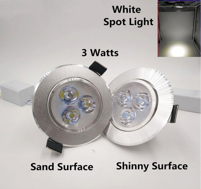 LED Downlight 3W 8 Colors Spotlights Round Recessed Lamp 220V 230V 240V Led Bulb Bedroom Kitchen Indoor LED Spot Lighting