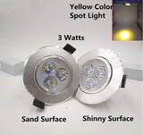 LED Downlight 3W 8 Colors Spotlights Round Recessed Lamp 220V 230V 240V Led Bulb Bedroom Kitchen Indoor LED Spot Lighting