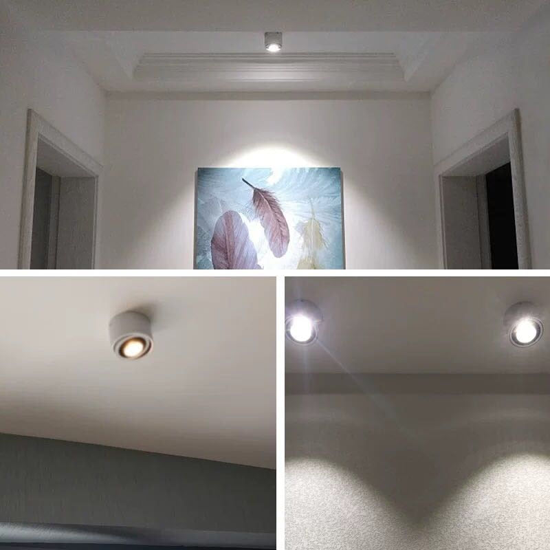 Dimmable Surface Mounted LED COB Downlight 360 Degree Rotating LED Spotlight 5W 7W 9W 15W AC85-265V LED Ceiling Light