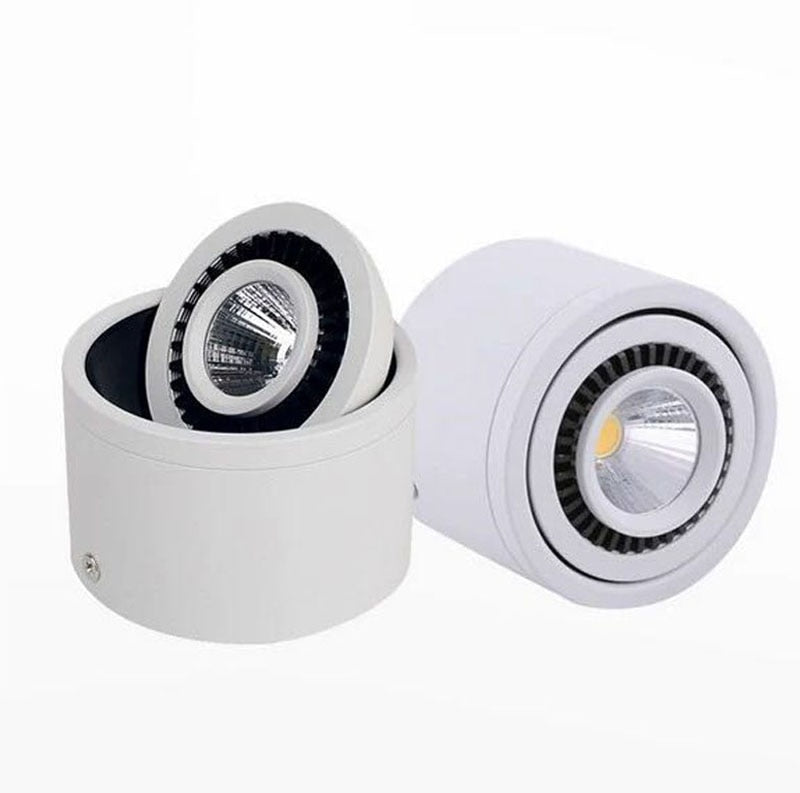 Dimmable Surface Mounted LED COB Downlight 360 Degree Rotating LED Spotlight 5W 7W 9W 15W AC85-265V LED Ceiling Light