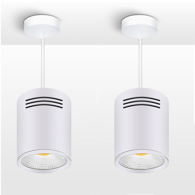 DBF LED Surface Mounted Ceiling Lamp with Wire Hanging 3W/5W/7W/10W/12W/15W White/Black AC85-265V Ceiling Spot Light Home Decor