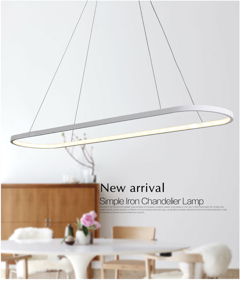 Modern Pendant Light LED Pendant Lamp White&amp;Black finished For Dining room Living room Kitchen Lighting Fixturs L120CM 90CM 69CM