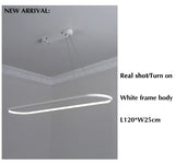 Modern Pendant Light LED Pendant Lamp White&Black finished For Dining room Living room Kitchen Lighting Fixturs L120CM 90CM 69CM